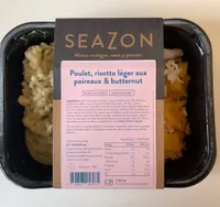 Poulet, Risotto leger aux poireaux & butternut