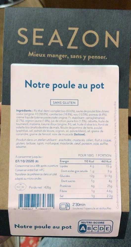 Notre poule au pot