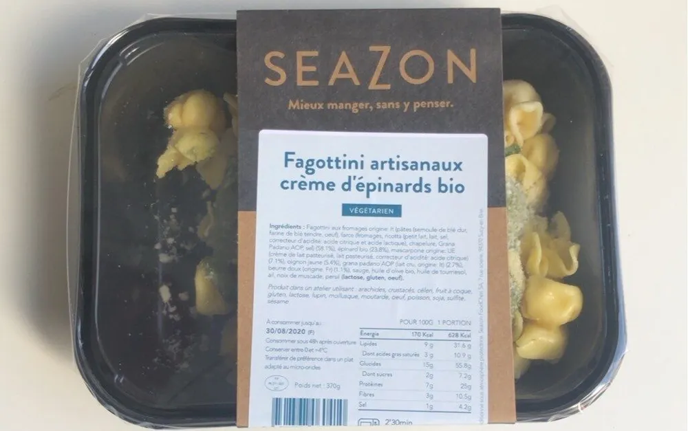 Fagottini artisanaux crème d’épinards bio