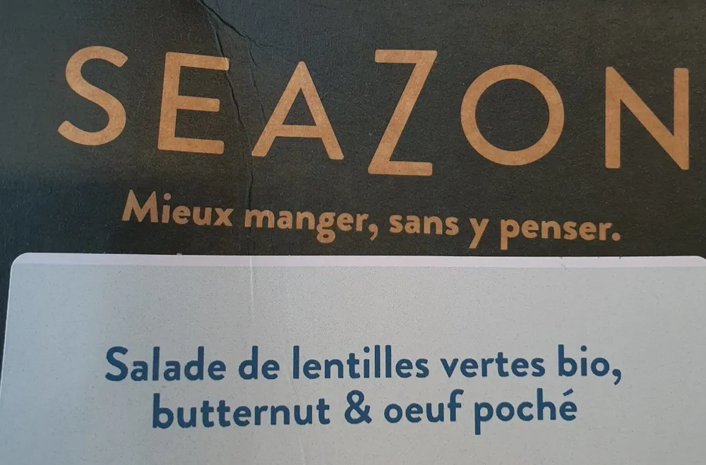 Salade lentilles vertes, butternut et oeuf poché
