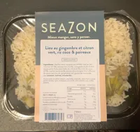 Lieu au gingembre et citron vert, riz coco et poireaux