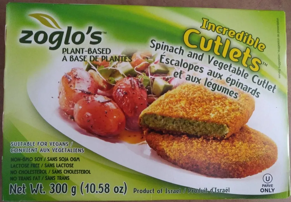 Zoglo's spinach and vegetable cutlet
