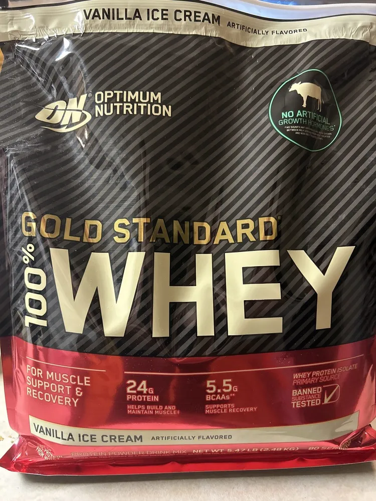 100% Whey Vanilla Ice Cream Artificially Flavored