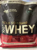 100% Whey Vanilla Ice Cream Artificially Flavored