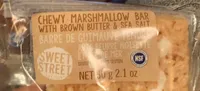 Chewy marshmallow bar with brown sugar and sea salt