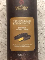 Dark chocolate enrobed ginger