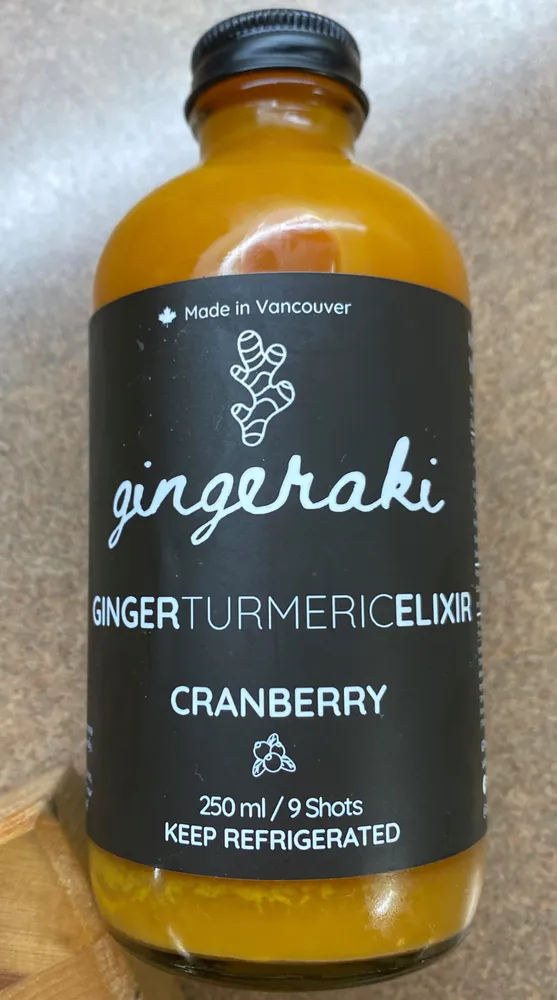 Cranberry Ginger Turmeric Elixer