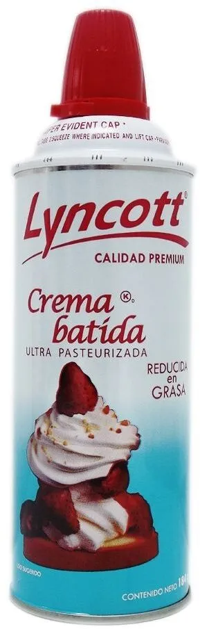 Crema batida Lyncott reducida en grasa