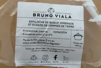 Effiloché de boeuf, piperade et écrasé de pommes de terre
