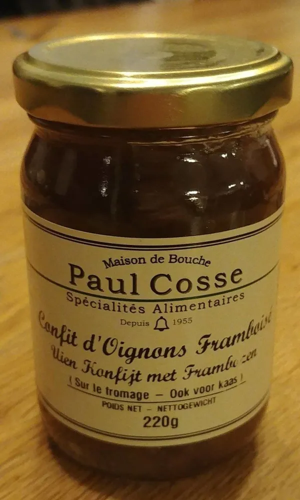 Confit d'oignons framboisé