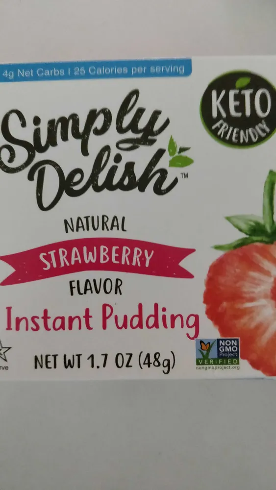 Strawberry flavour instant pudding