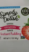 Strawberry flavour instant pudding