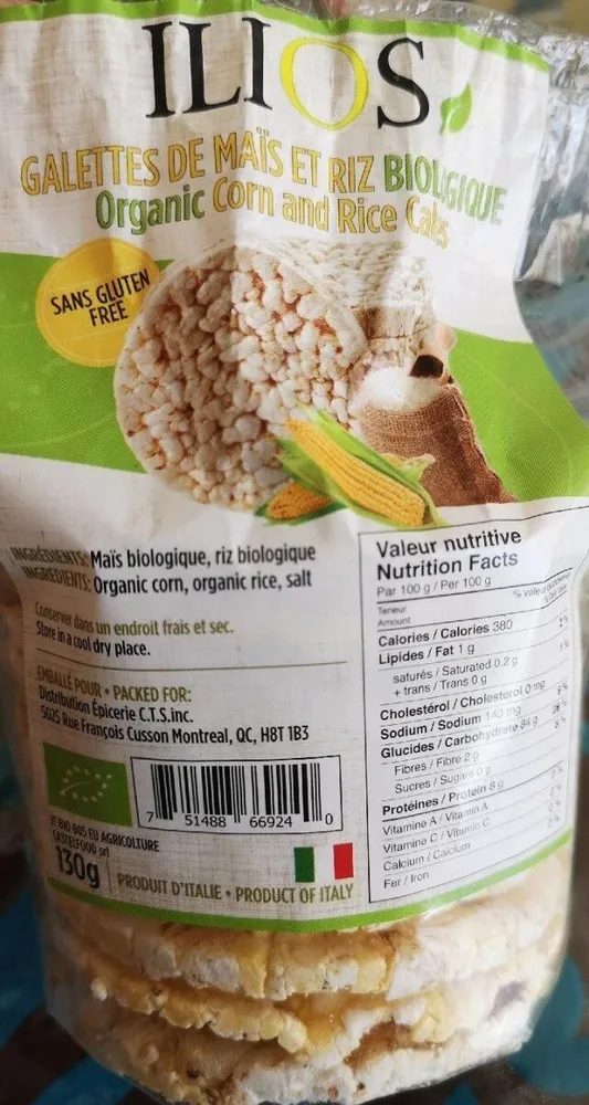 Organic Corn and Rice Cakes