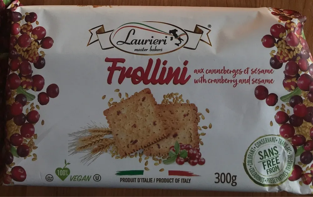 Frollini aux canneberges et sésame