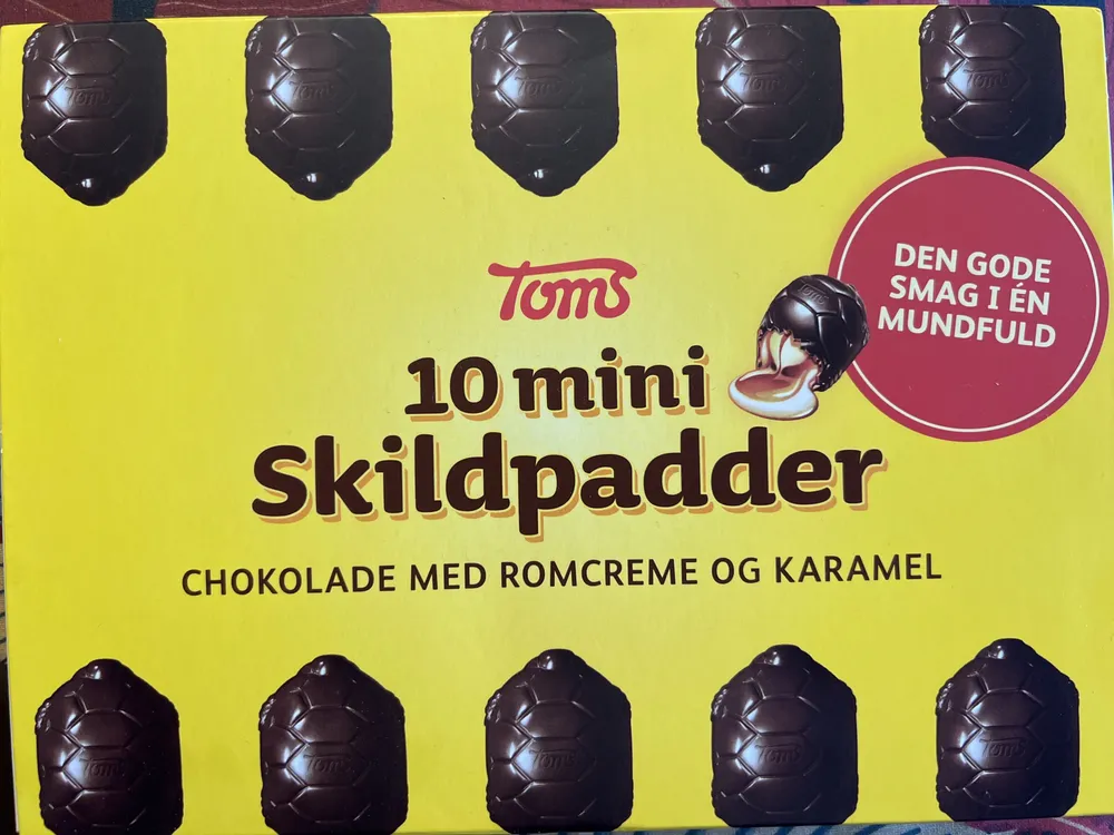 10 mini Skildpadder CHOKOLADE MED ROMCREME OG KARAMEL