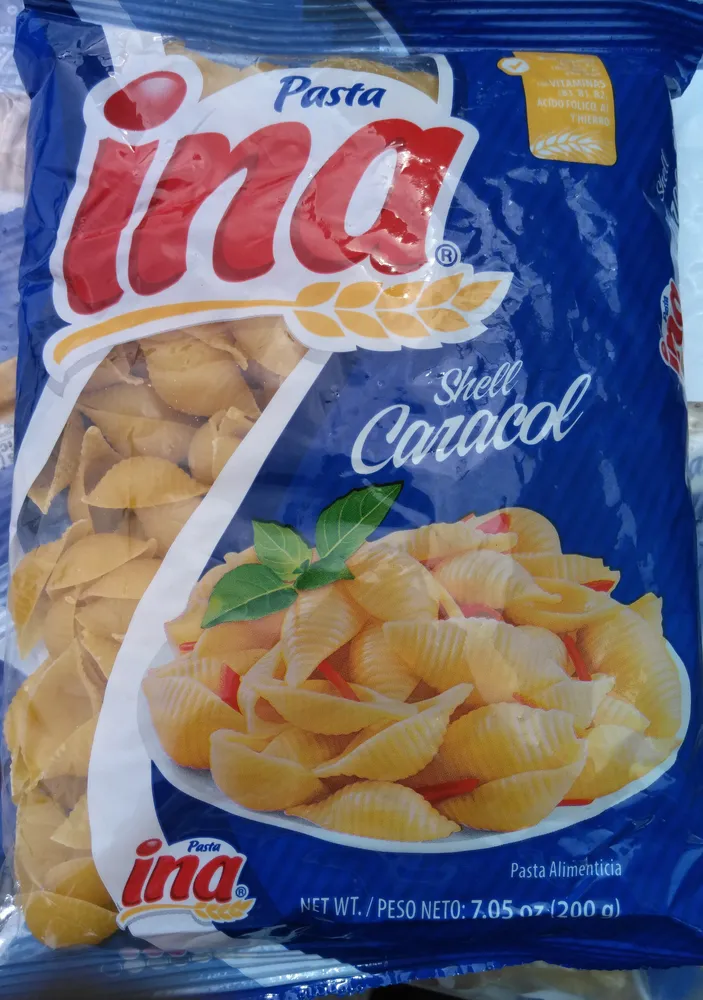 Shell shaped pasta