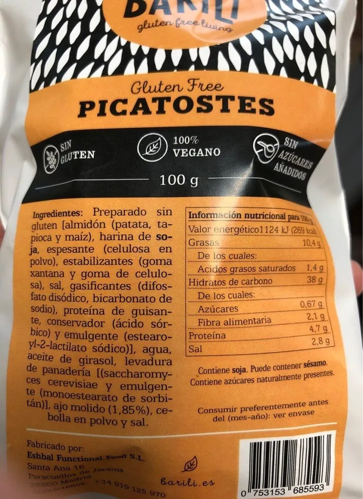 Gluten free picatostes