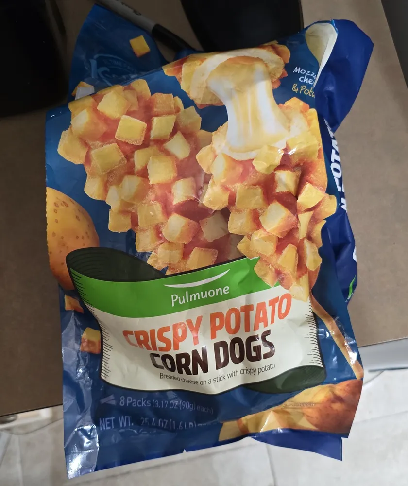 Crispy potato corndog