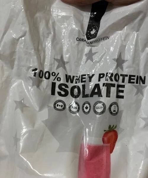 Whey isolate strawberry milkshake
