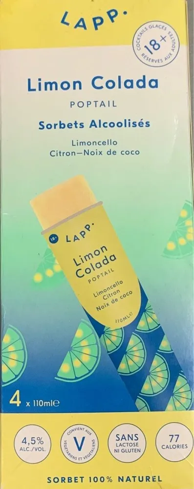 Sorbets Alcoolisés Limoncello Citron - Noix de coco