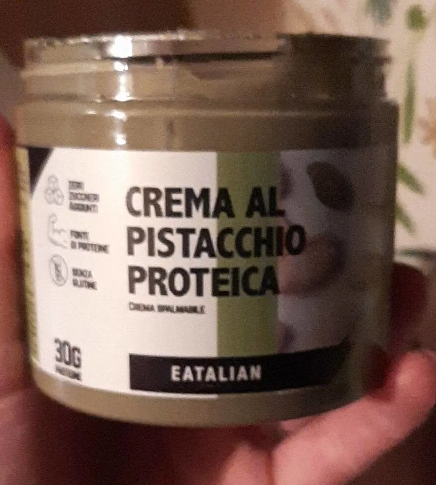 Crema al pistacchio proteica