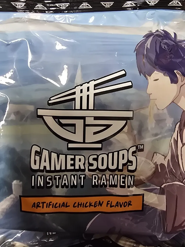 Gamer Soups Instant Ramen, Artificial Chicken Flavor