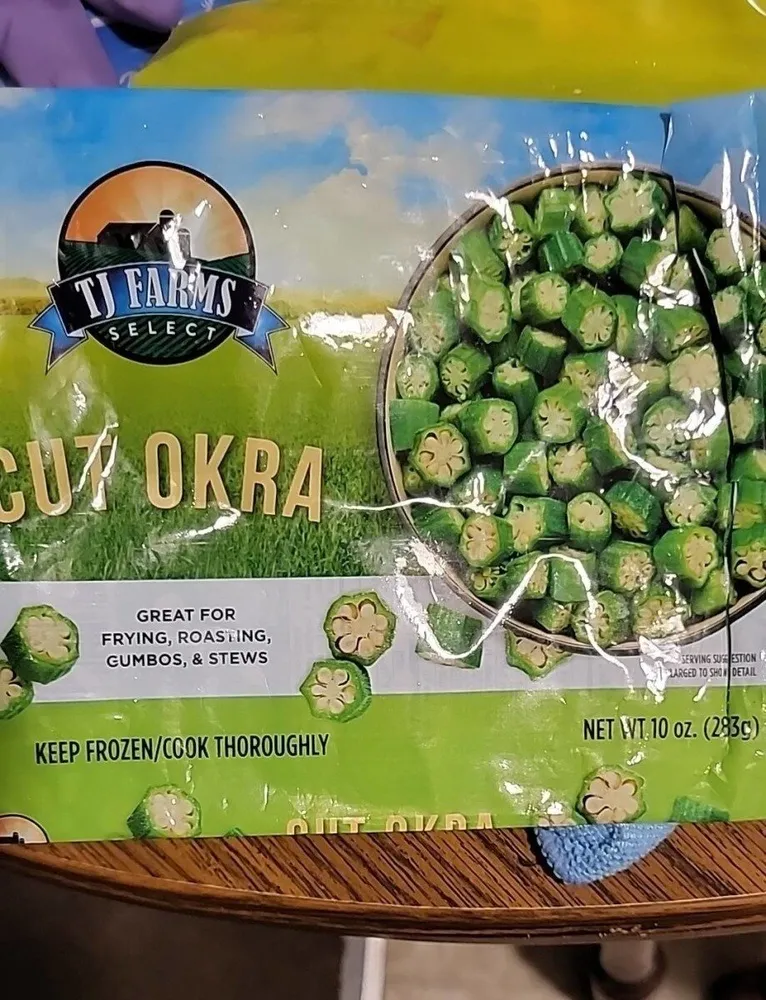 TJ farms cut okra