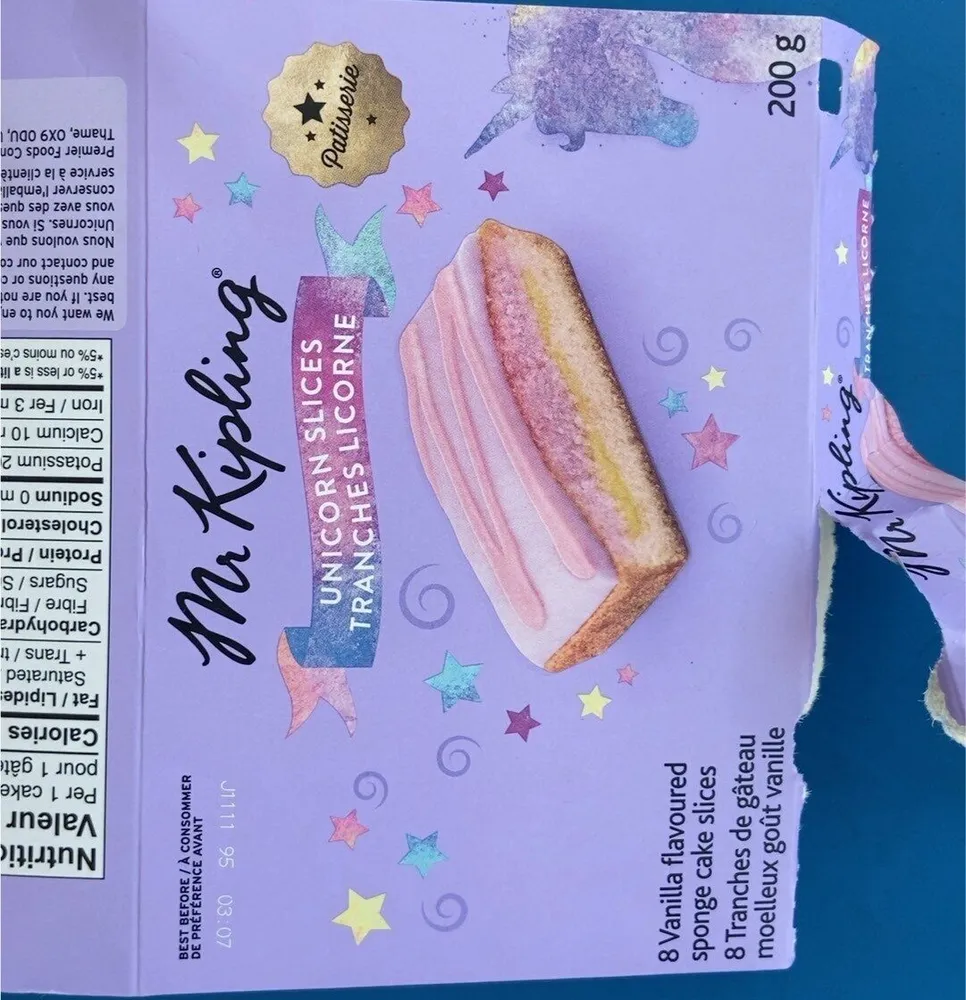 Unicorn slices Tranches Licorne