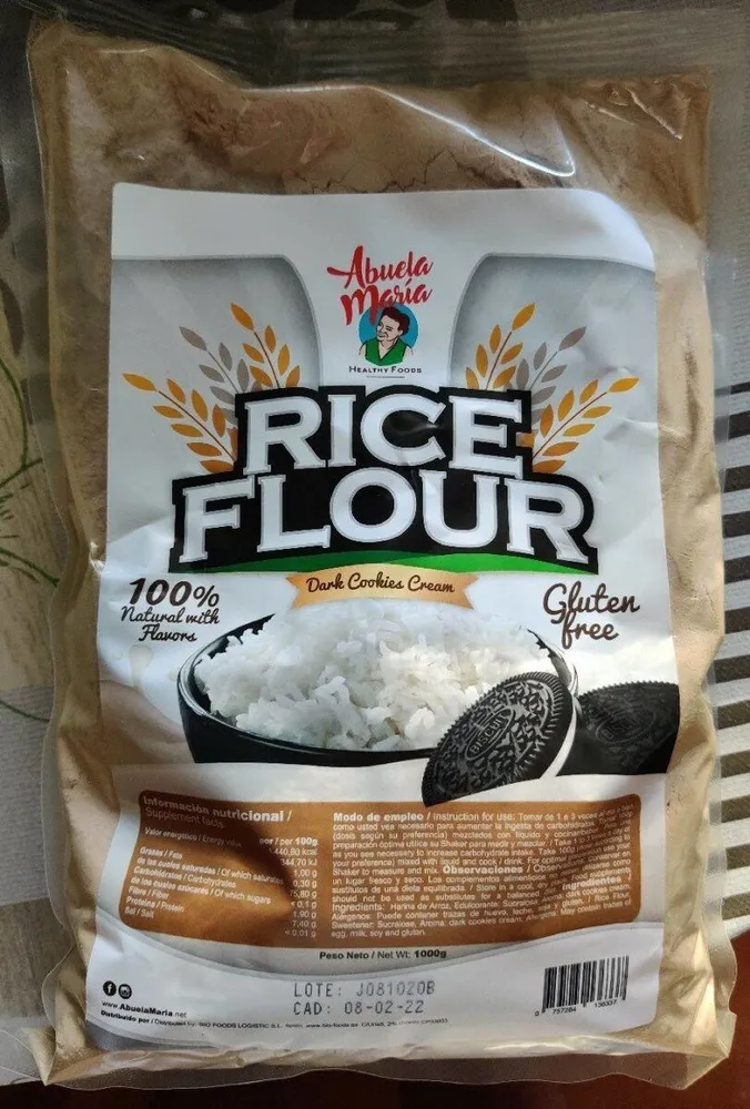 Rice flour dark cookies cream