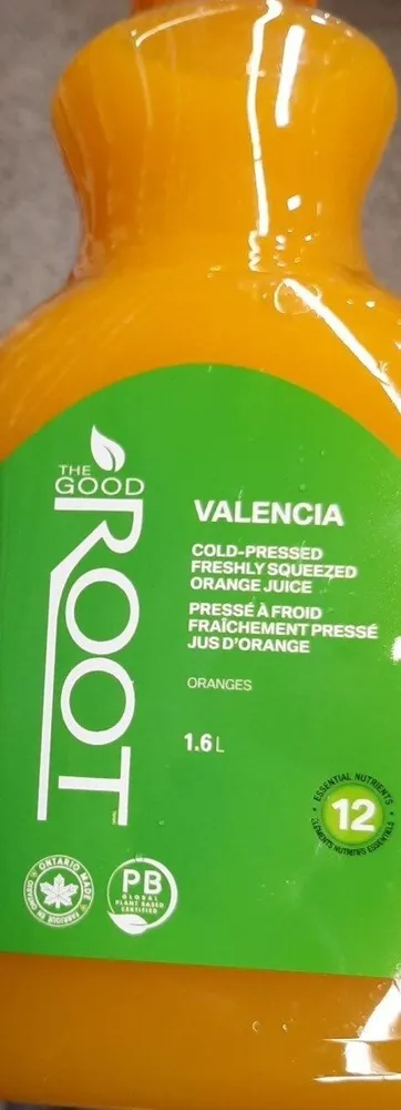 The good root Valencia orange juice