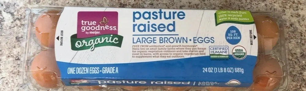 True Goodness Organic Pasture Raised Eggs Dozen