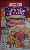 Instant oatmeal fruit and cream variety pack