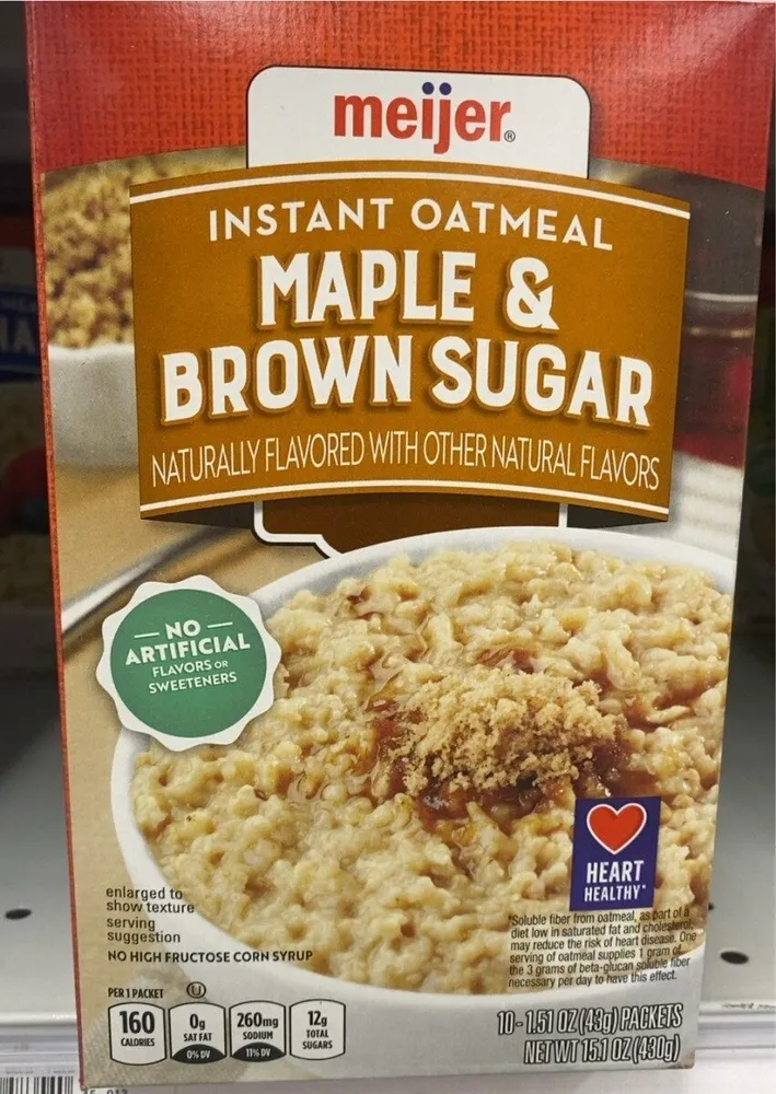 INSTANT OATMEAL MAPLE & BROWN SUGAR