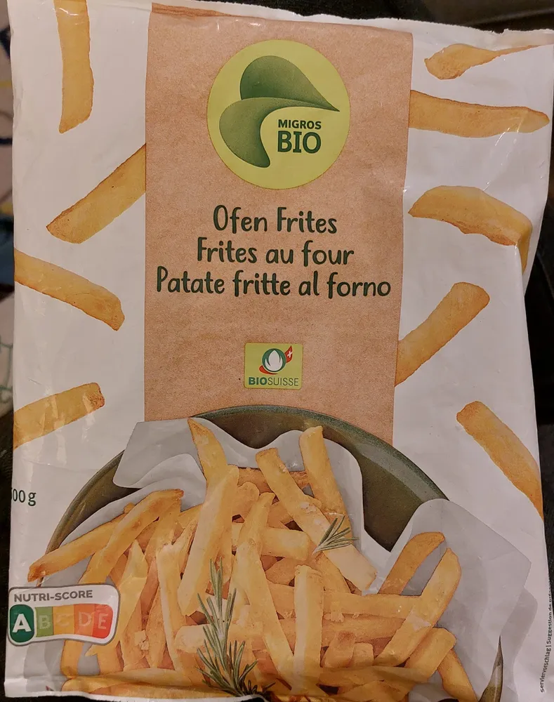 Frites au four bio surgelées