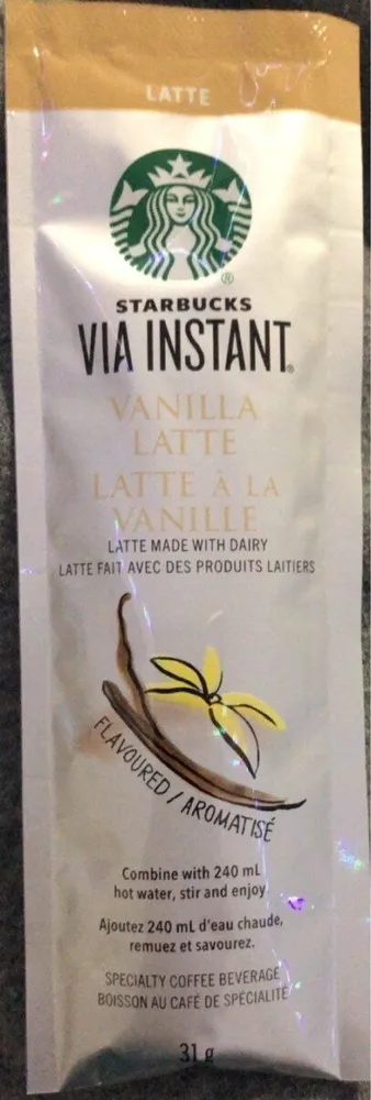 Via instant vanilla latte