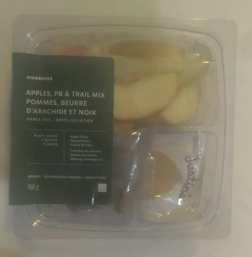 Apples, PB & Trail Mix Snack Box