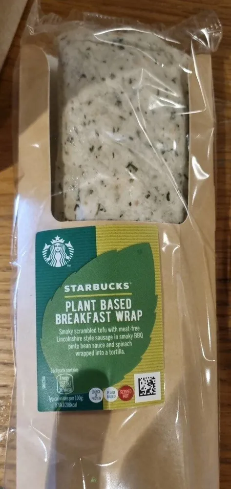 Plant based breakfast wrap