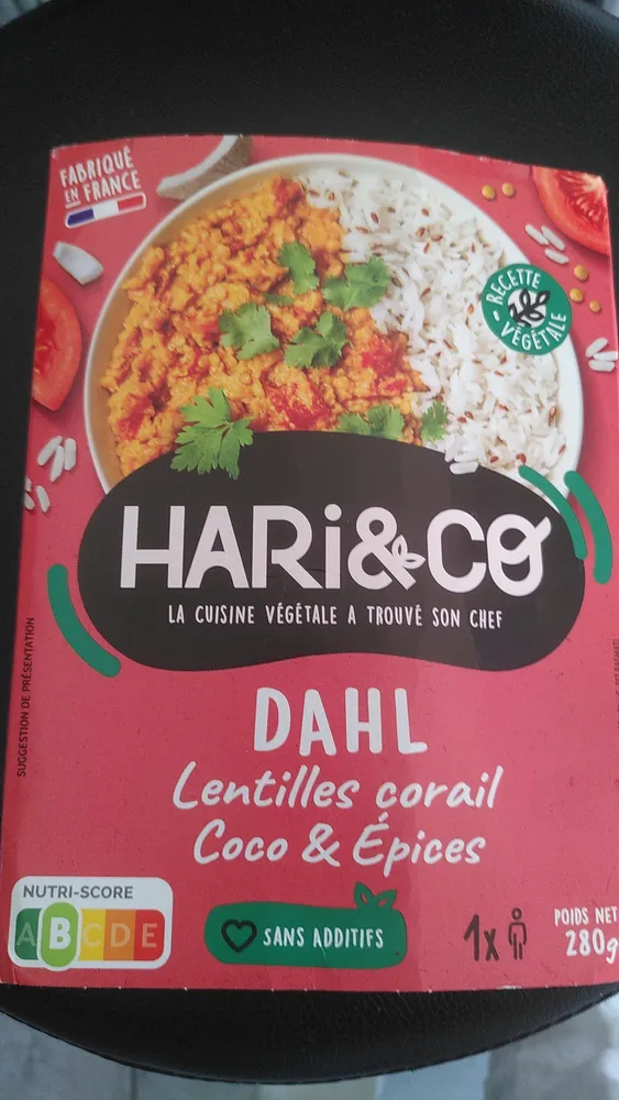 Dahl lentilles corail coco et épices