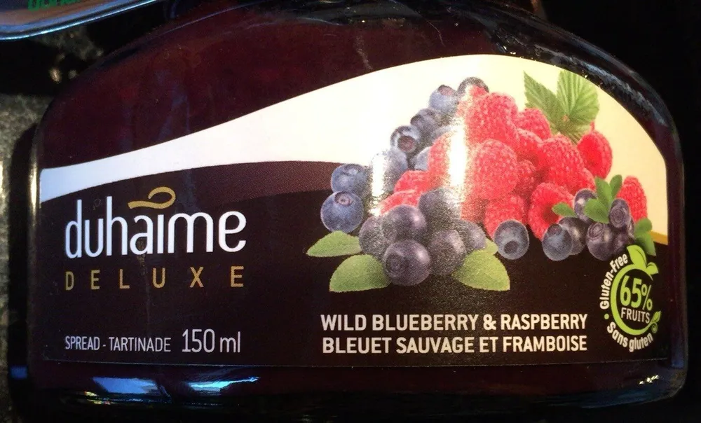 Tartinade au bleuet sauvage et à la framboise