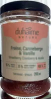 Confiture fraise, canneberge & vanille
