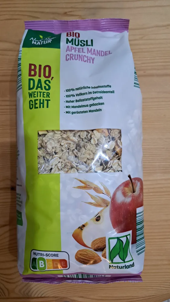 Bio Müsli Apfel Mandel Crunchy