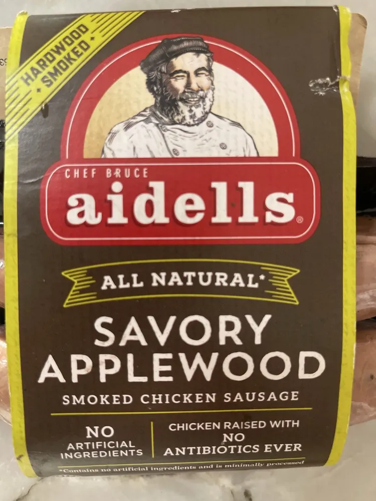 Savory applewood smoked-chicken sausage