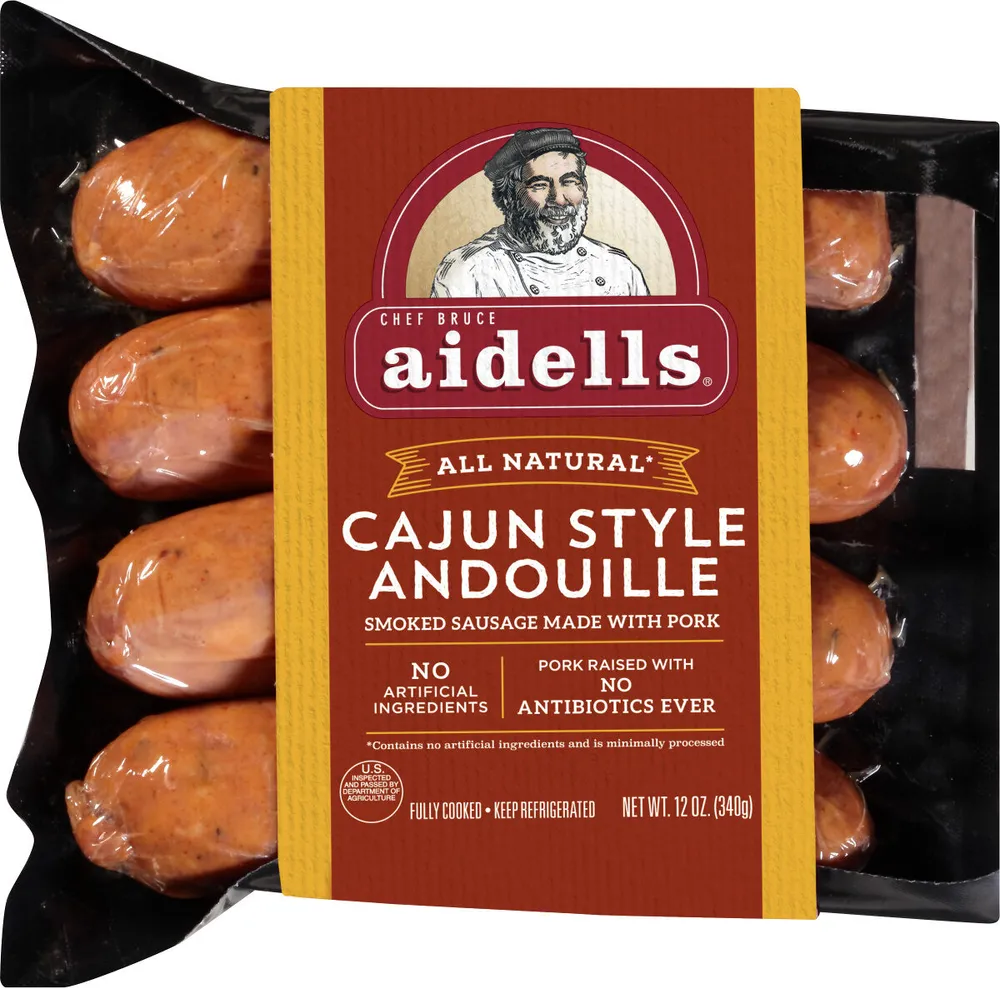 CAJUN STYLE ANDOUILLE SMOKED SAUSAGE MADE WITH PORK
