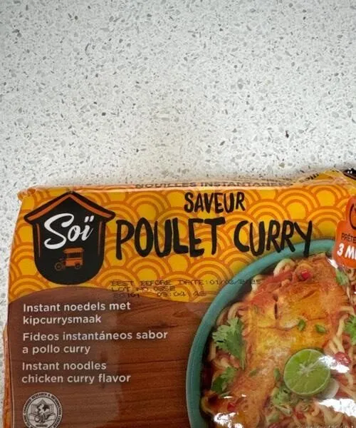 Nouilles instantanées saveur Poulet Curry