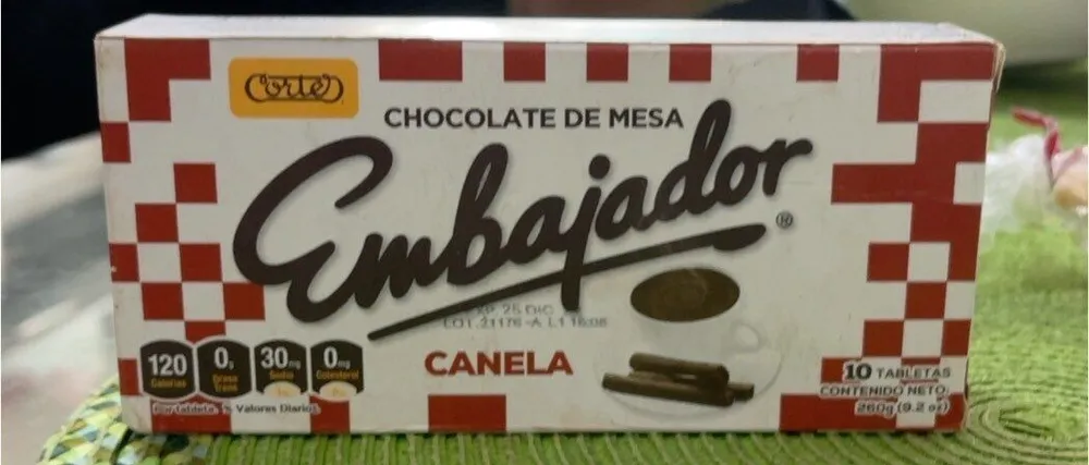 Chocolate demesa con canela