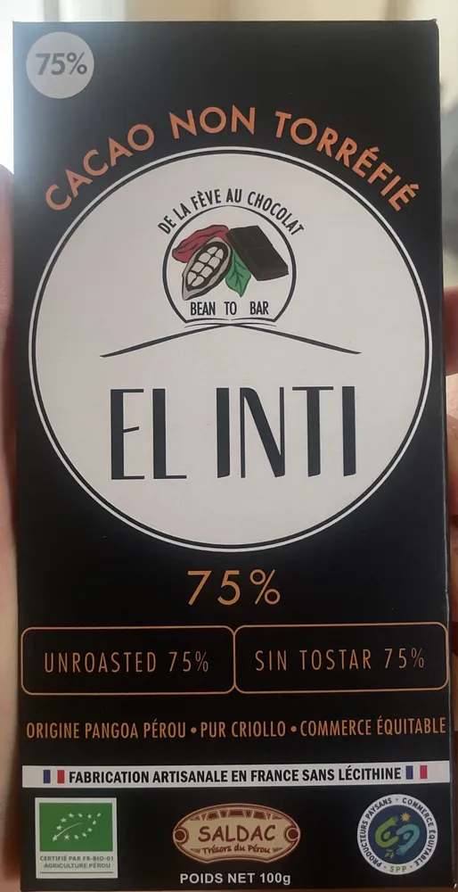CACAO NON TORRÉFIÉ 75%