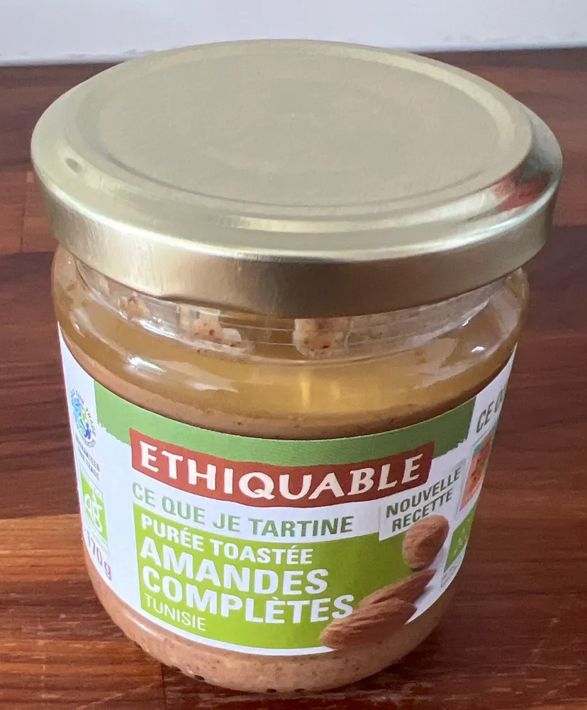 PURÉE TOASTÉE AMANDES COMPLÈTES