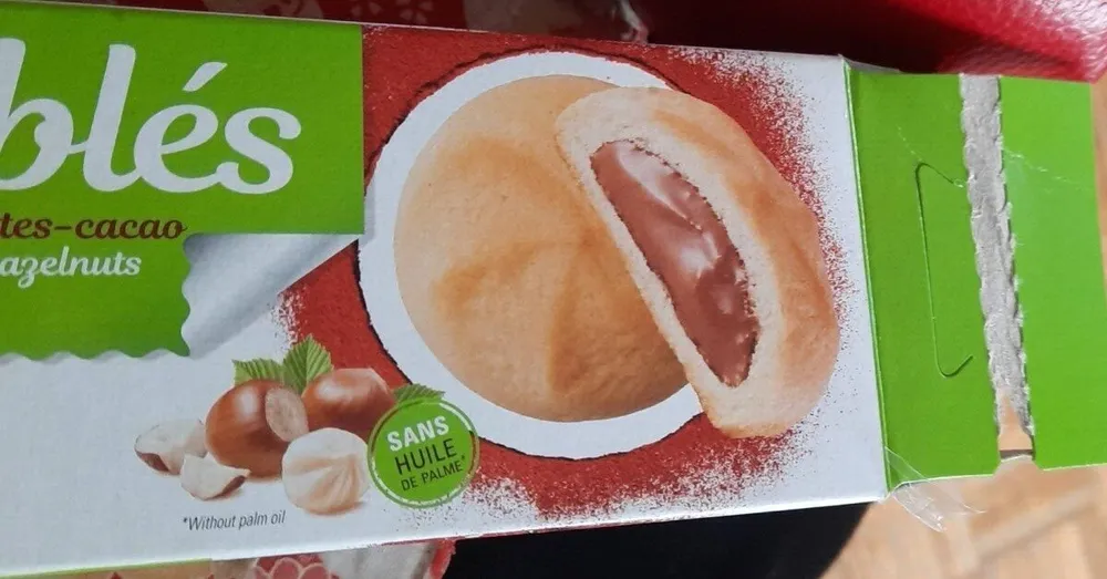 Sablés fourrés noisettes cacao