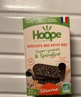 Biscuits bio petit dej’ super graines & spiruline Sésame Hoope