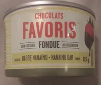 Fondue au chocolat noir barre Nanaïmo